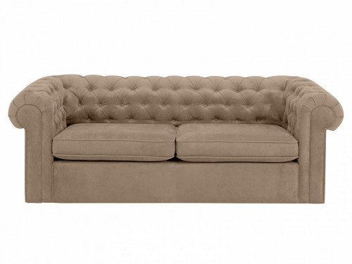 диван chesterfield прямой бежевый 105х208 в Мурманске