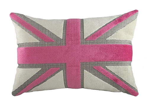 подушка с британским флагом pink velvet в Мурманске