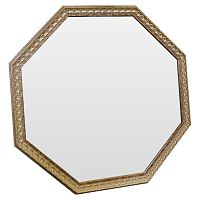 зеркало восьмиугольное золотое с резьбой golden light в Мурманске