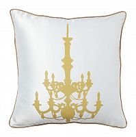 подушка с золотым канделябром chandelier white в Мурманске