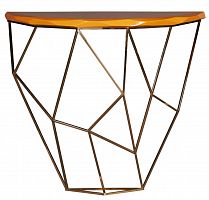 консоль geometric 100x38x90 металл, коричневая столешница в Мурманске