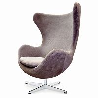 кресло egg chair гала кашемир серое в Мурманске