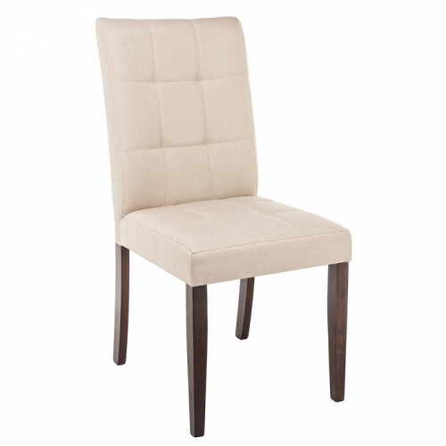 стул деревянный madina dark walnut / fabric cream в Мурманске