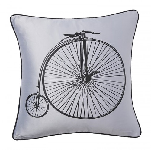подушка с ретро-велосипедом retro bicycle grey в Мурманске
