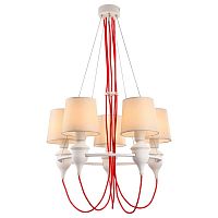 подвесная люстра arte lamp sergio a3325lm-5wh белая в Мурманске