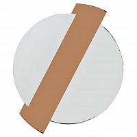 зеркало круглое с коричневой зеркальной вставкой 86x107x2,5 см в Мурманске