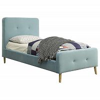 кровать button tufted flannelette blue 90х200 в Мурманске