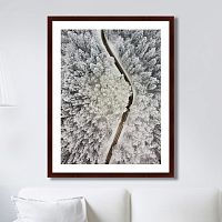 картина: winter road view в Мурманске