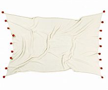 плед с помпонами терракотовый в Мурманске