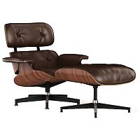кресло lounge chair & ottoman коричневое в Мурманске