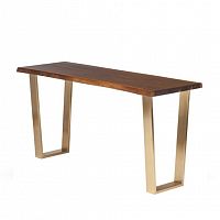 консоль wood&steel коричневая, золото в Мурманске
