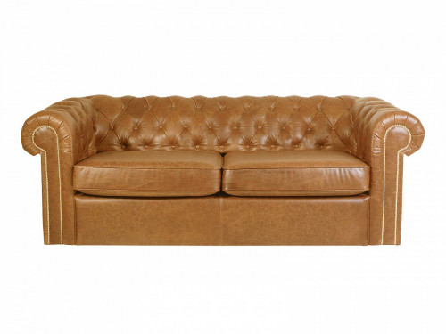 диван chesterfield прямой светло-коричневый в Мурманске