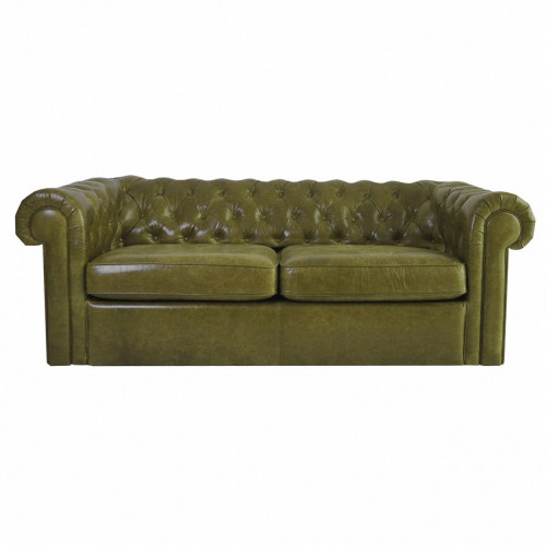 диван chesterfield двухместный прямой оливковый в Мурманске