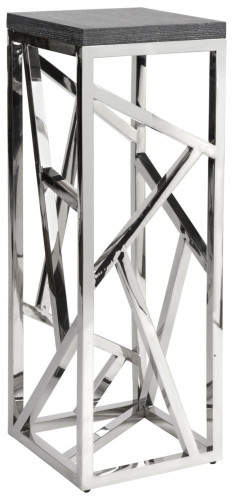 консоль geometric высокая 40x40x110 металл, серая столешница в Мурманске