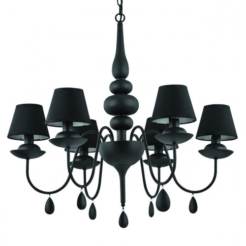 подвесная люстра ideal lux blanche sp6 nero в Мурманске
