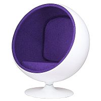 кресло eero ball chair бело-фиолетовое в Мурманске