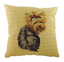 подушка с фото йоркширского терьера yorkie sitting в Мурманске