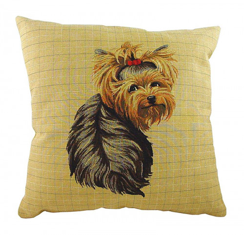 подушка с фото йоркширского терьера yorkie sitting в Мурманске