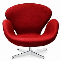 кресло swan chair темно-красное в Мурманске