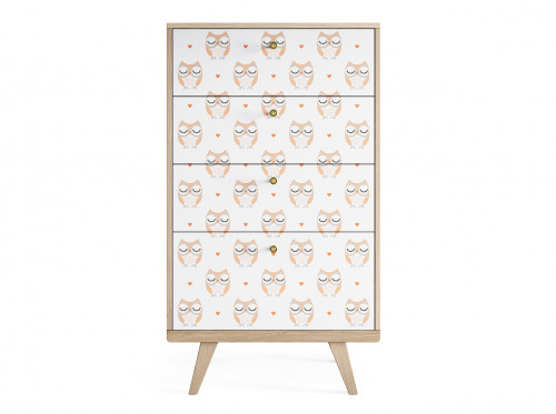 высокий комод thimon осветлённый дуб принт №058 в Мурманске