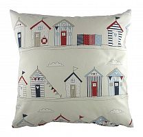 подушка с принтом beach huts blue в Мурманске