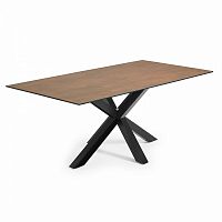 стол arya 200x100 черный, фарфоровый corten c408k10 от la forma (ex julia grup) в Мурманске