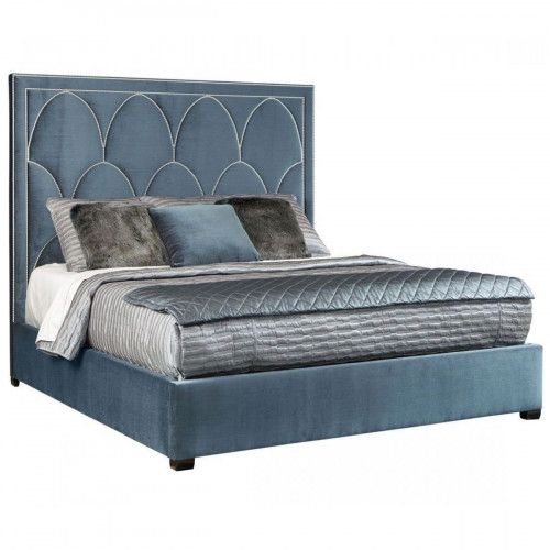 кровать двуспальная 160х200 голубая petals queen в Мурманске