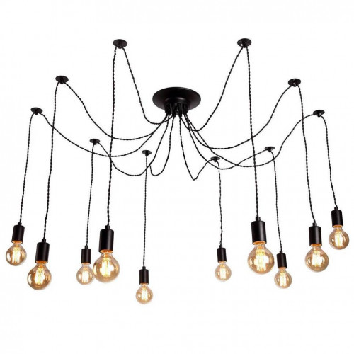 подвесная люстра arte lamp 76 a9184sp-10bk в Мурманске