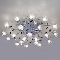 потолочная светодиодная люстра eurosvet florescence 80114/21 хром/белый в Мурманске