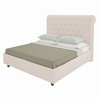 кровать двуспальная 160х200 светло-бежевая из велюра sweet dreams в Мурманске