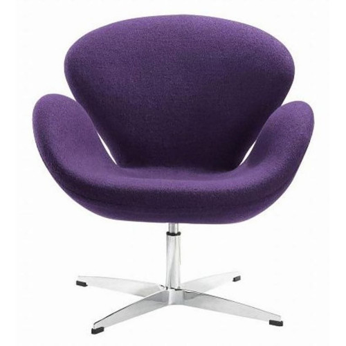 кресло swan chair шерсть фиолетовое в Мурманске