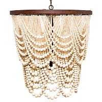 люстра «вандербилт» бусины из древесины нанизанные на нити в Мурманске