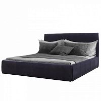 кровать двуспальная с мягкой спинкой 190х200 черная amy bed р в Мурманске