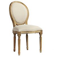 стул vintage french round кремовый лен золотистый в Мурманске