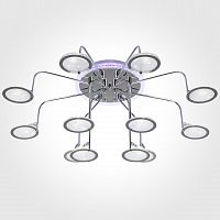потолочная люстра eurosvet spider 80109/12 хром/синий+фиолетовый в Мурманске