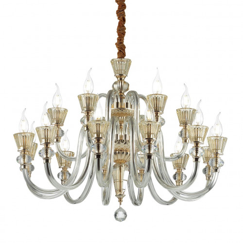 подвесная люстра ideal lux strauss sp18 золото в Мурманске