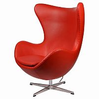 кресло arne jacobsen style egg chair красное в Мурманске
