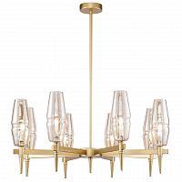 подвесная люстра maytoni lita h002pl-08g янтарная в Мурманске