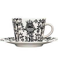 чашка для кофе капучино taika черно-белая в Мурманске