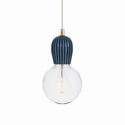 подвесной светильник keramik rib indigo brass в Мурманске