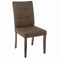 стул деревянный madina dark walnut / fabric brown в Мурманске
