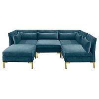 диван zara sectional угловой синий в Мурманске