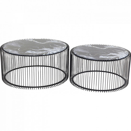 столик кофейный wire черный 70x70x34 в Мурманске