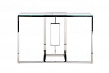 консоль серебряная с прозрачным стеклом 120x40x78 см в Мурманске