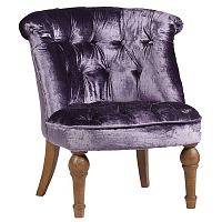 кресло sophie tufted slipper chair вельвет фиолетовое в Мурманске