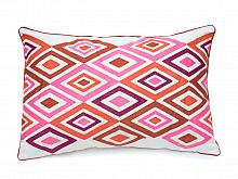 розовая декоративная подушка прямоугольная eclectic style ромбы в Мурманске