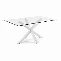 стол arya 160x90 white, clear glass c435c07 от la forma (ex julia grup) в Мурманске