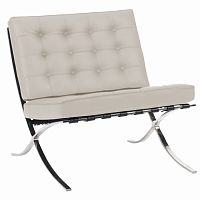 кресло barcelona chair молочное в Мурманске