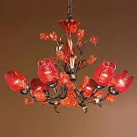 люстра 6755/8 v0889 от mm lampadari коричневая/красная в Мурманске