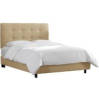 кровать двуспальная с мягкой спинкой 180х200 бежевая alice tufted beige в Мурманске